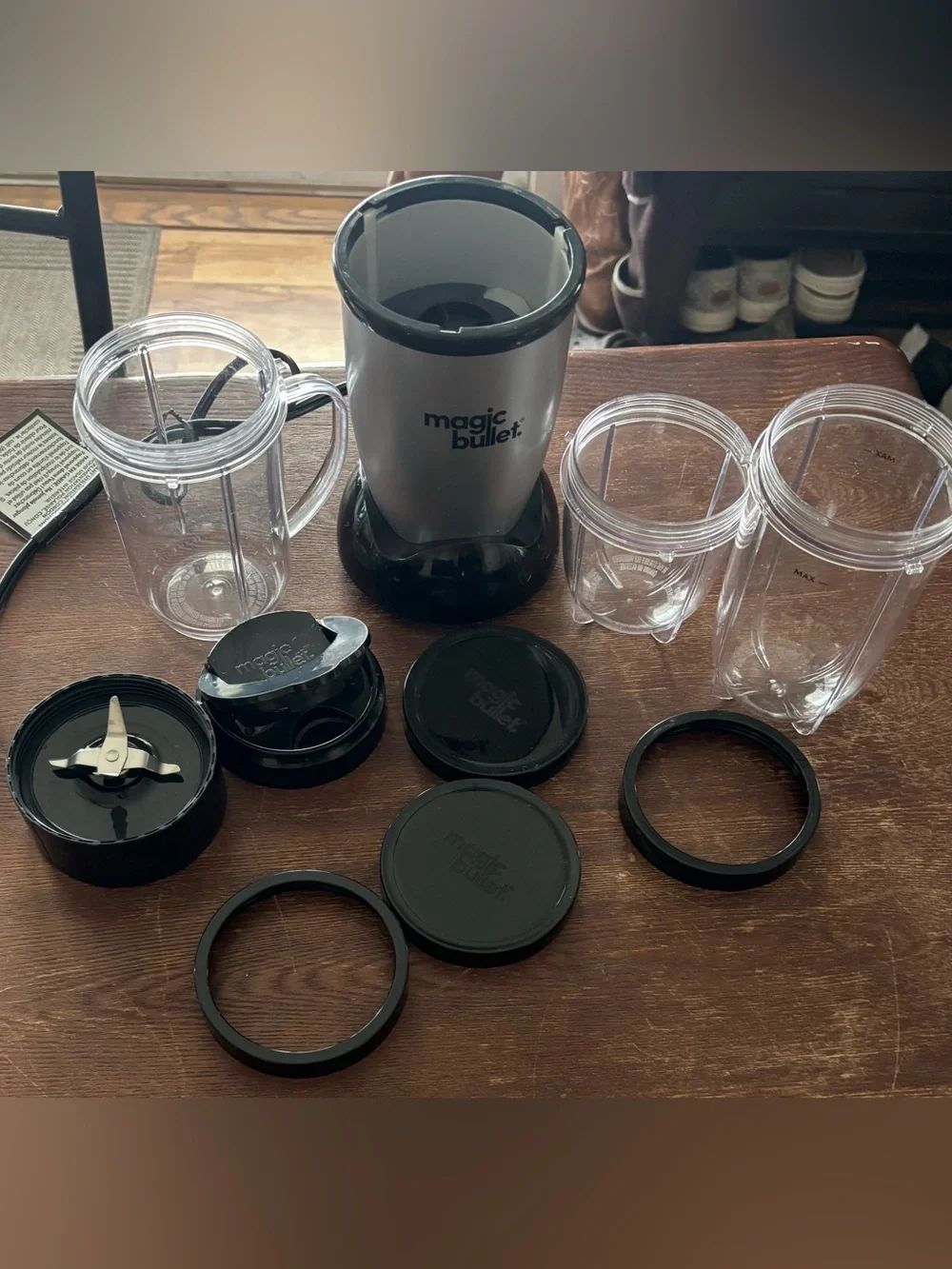 Magic Bullet Personal Blender - Silver with Multiple Cups and Lids